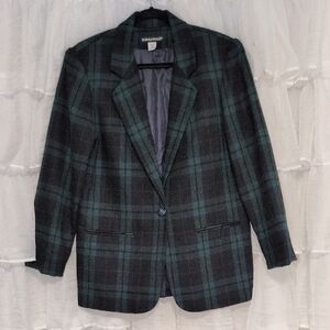 Vintage Women's Green Navy Blazer